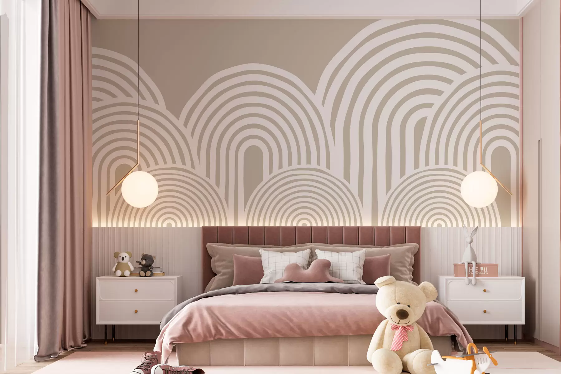 Carta da parati Moderno Archi ondulati minimalismo in stile scandinavo n. w08037v3