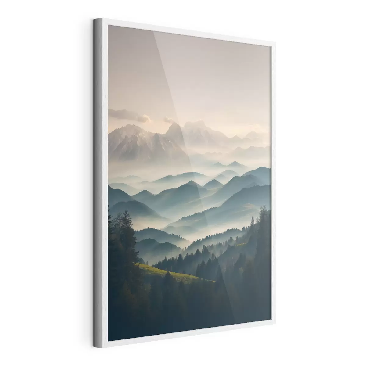 Poster Monti sfumati nella nebbia f39596