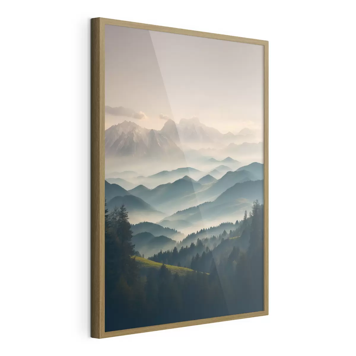 Poster Monti sfumati nella nebbia f39596