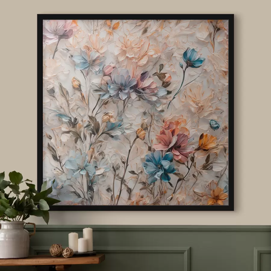 carta da parati Fiori e foglie astratti nr. f39605