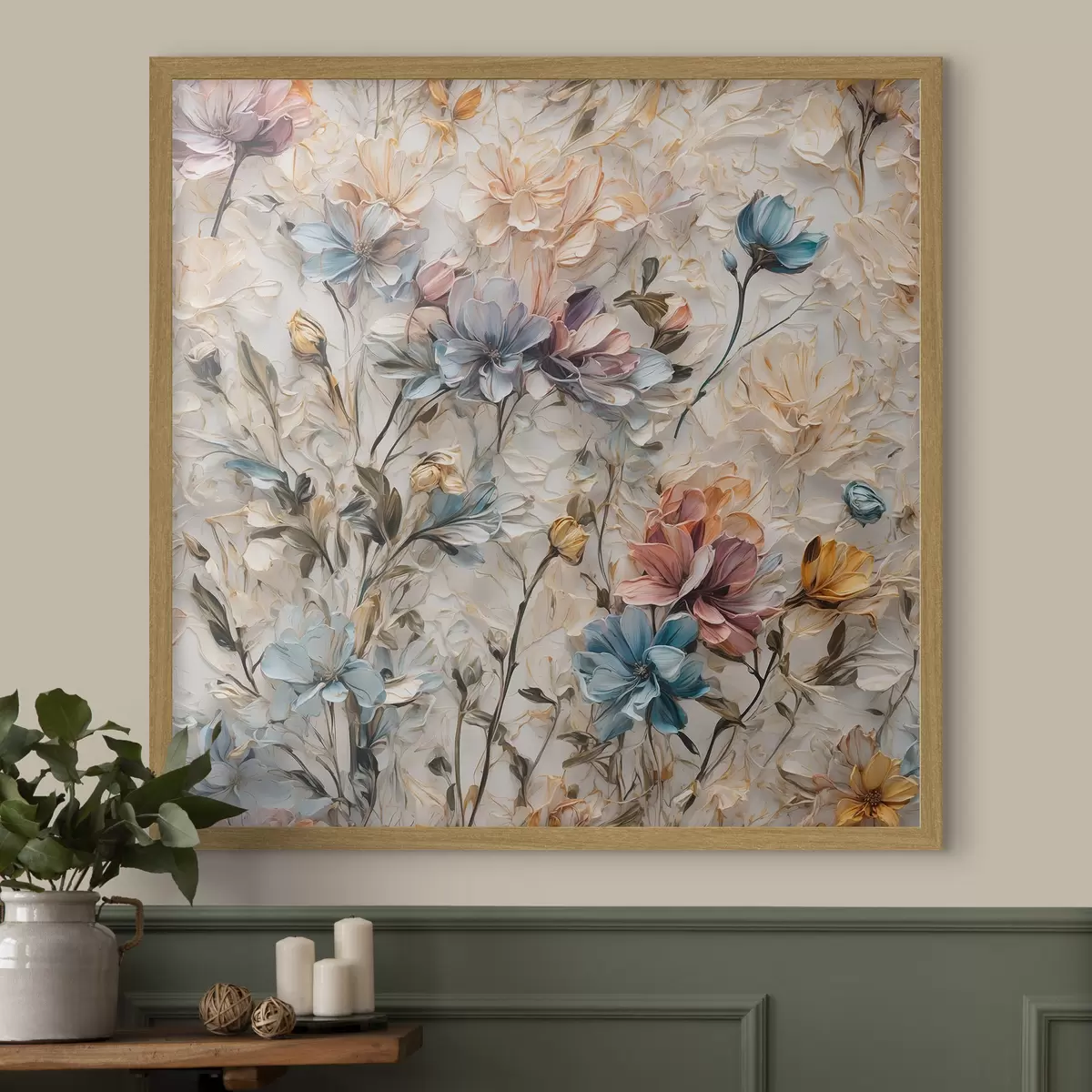 Poster Fiori e foglie astratti f39605