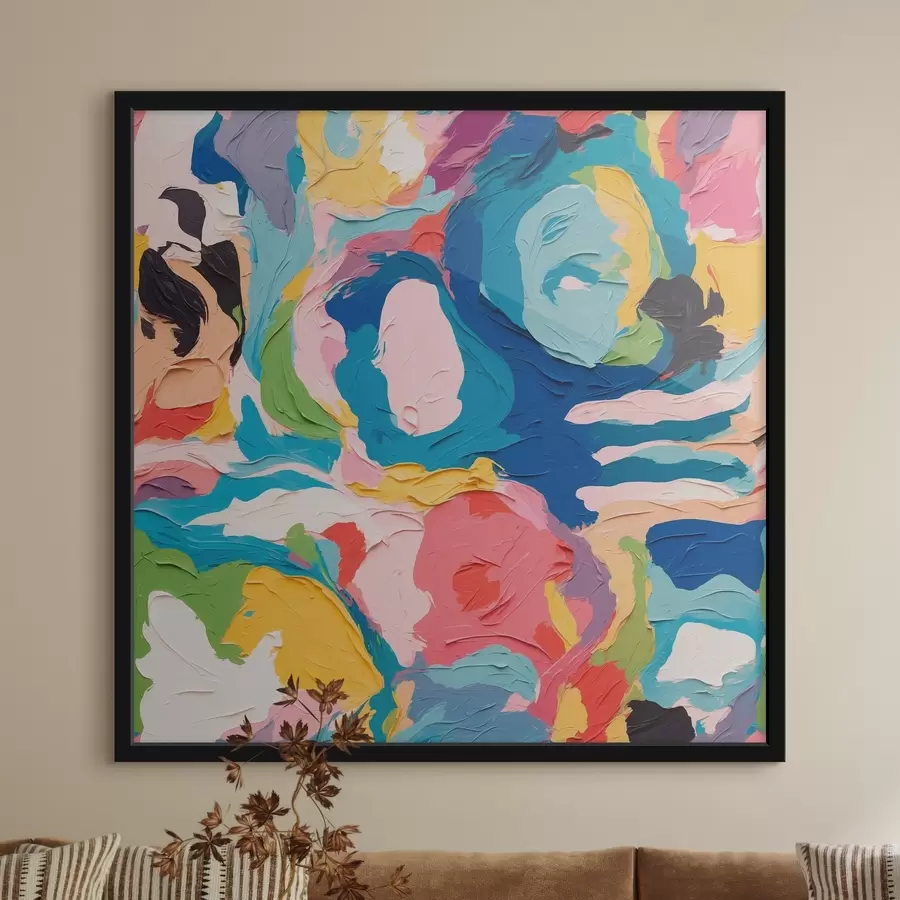 carta da parati Pittura astratta con vernici multicolori nr. f39612
