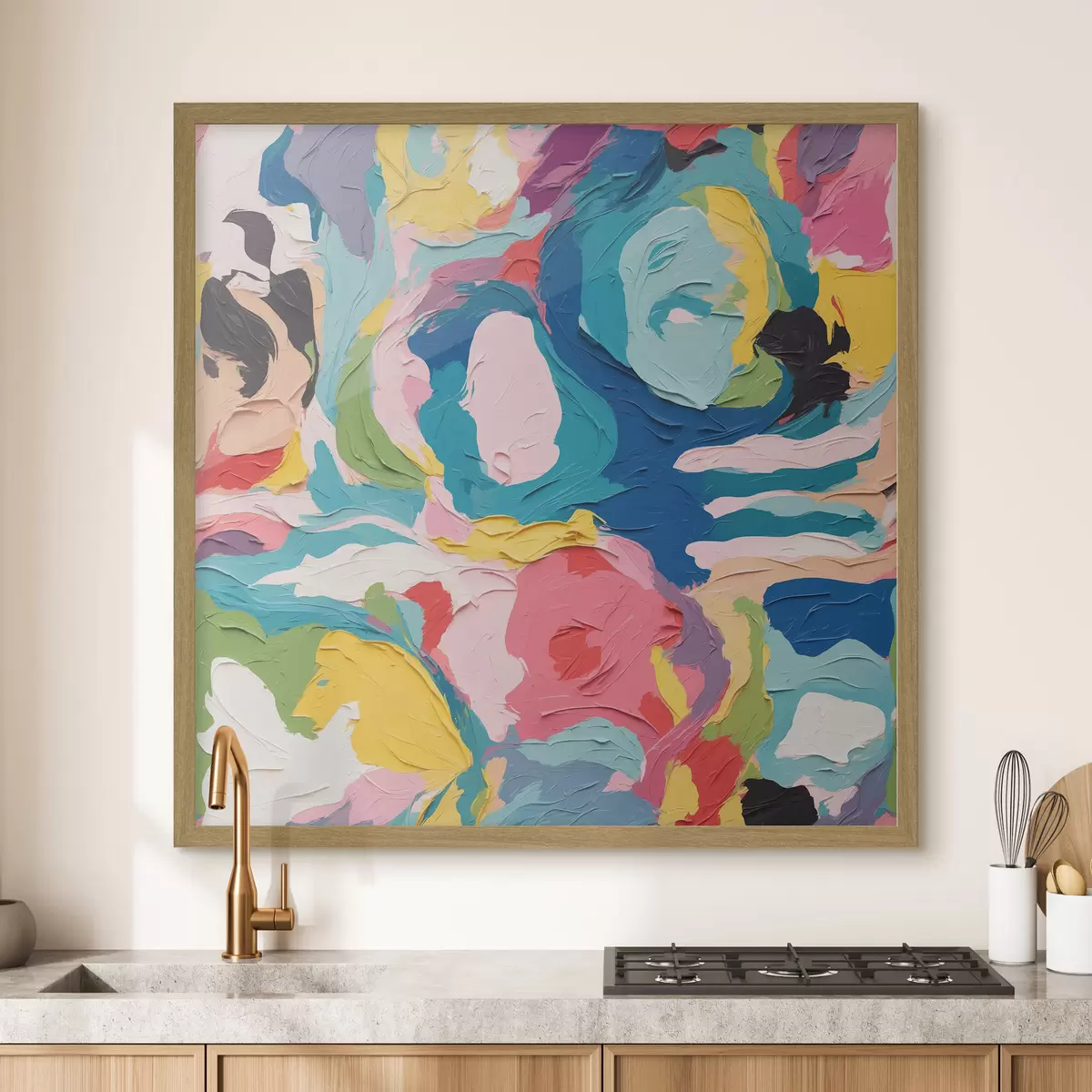 Poster La gioia prende colore f39612