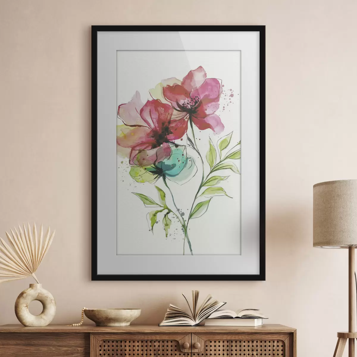 Poster Delicati fiori ad acquerello f39767