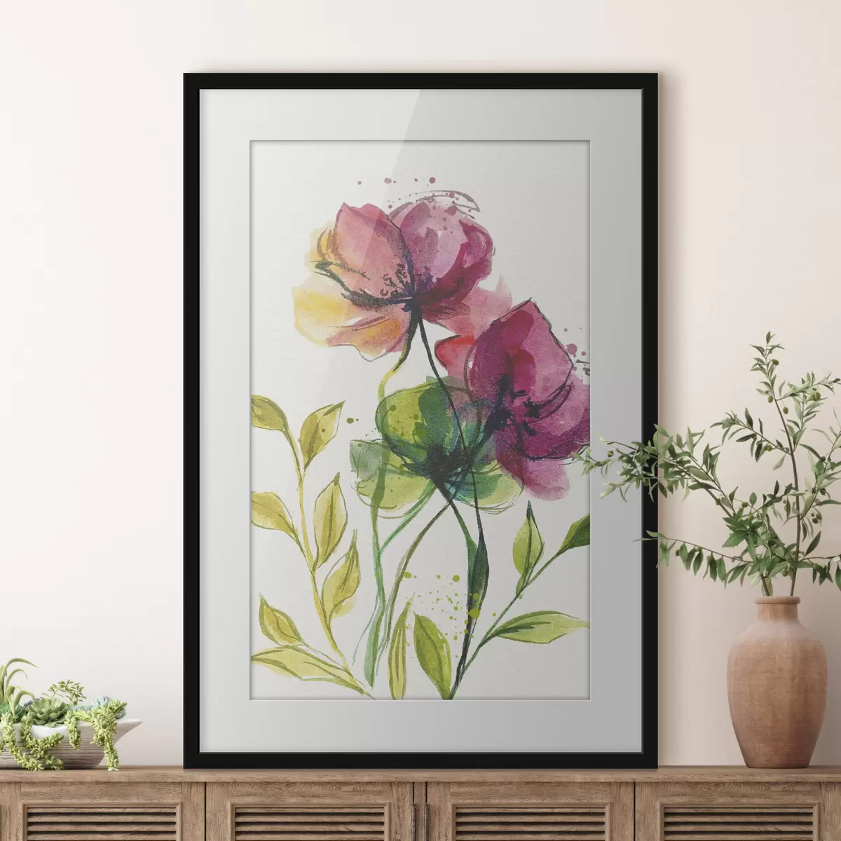 Poster Bellissimi fiori ad acquerello f39768