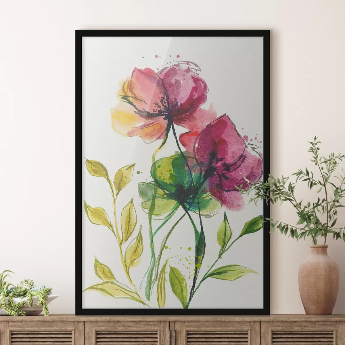 Poster Bellissimi fiori ad acquerello f39768
