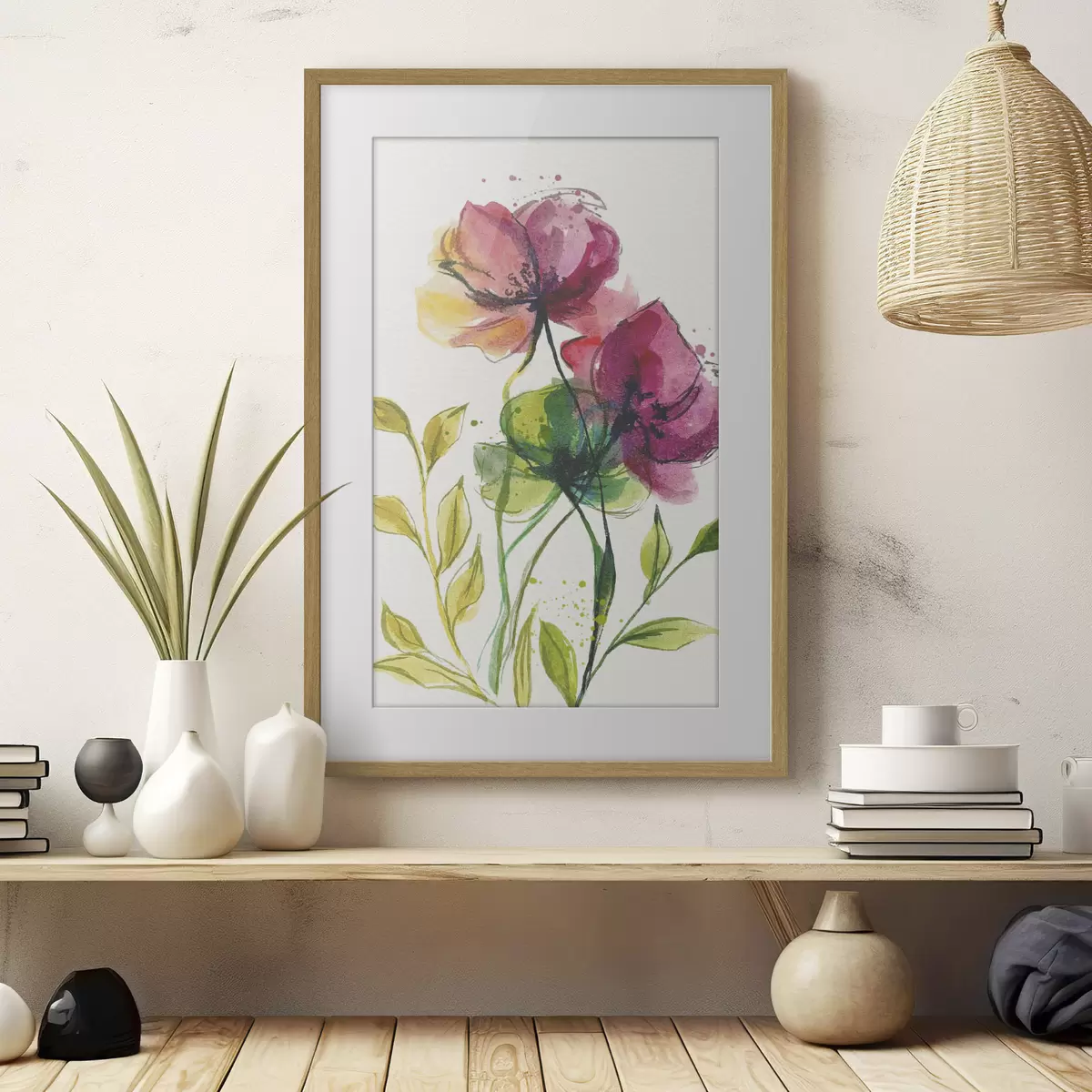 Poster Bellissimi fiori ad acquerello f39768