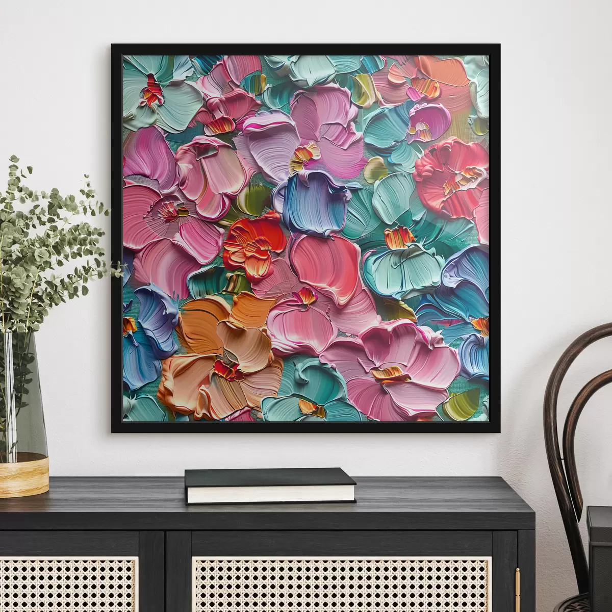 Poster Composizione floreale acrilica con pennellate" f39736