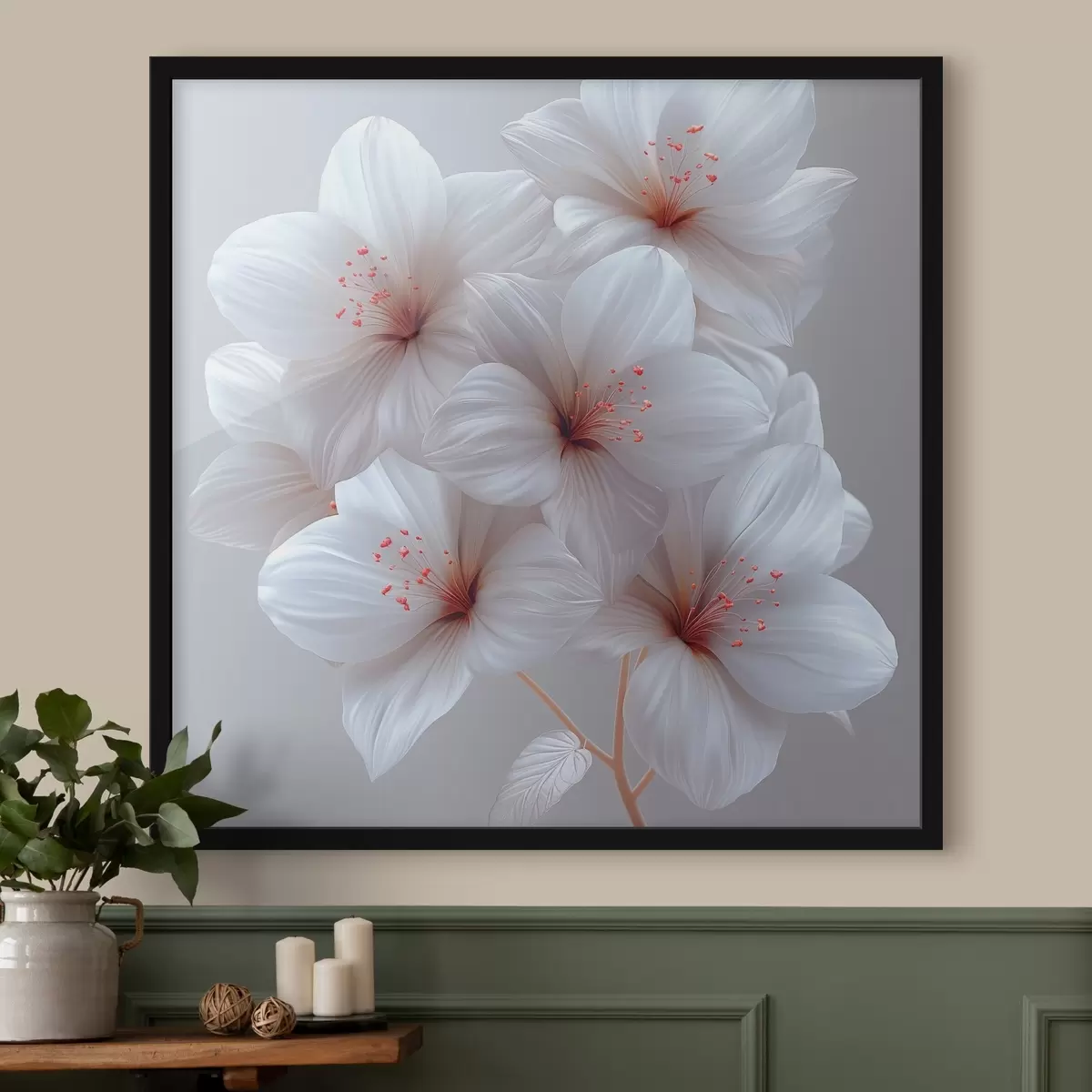 Poster Gigli bianchi eleganti e minimalisti f39761