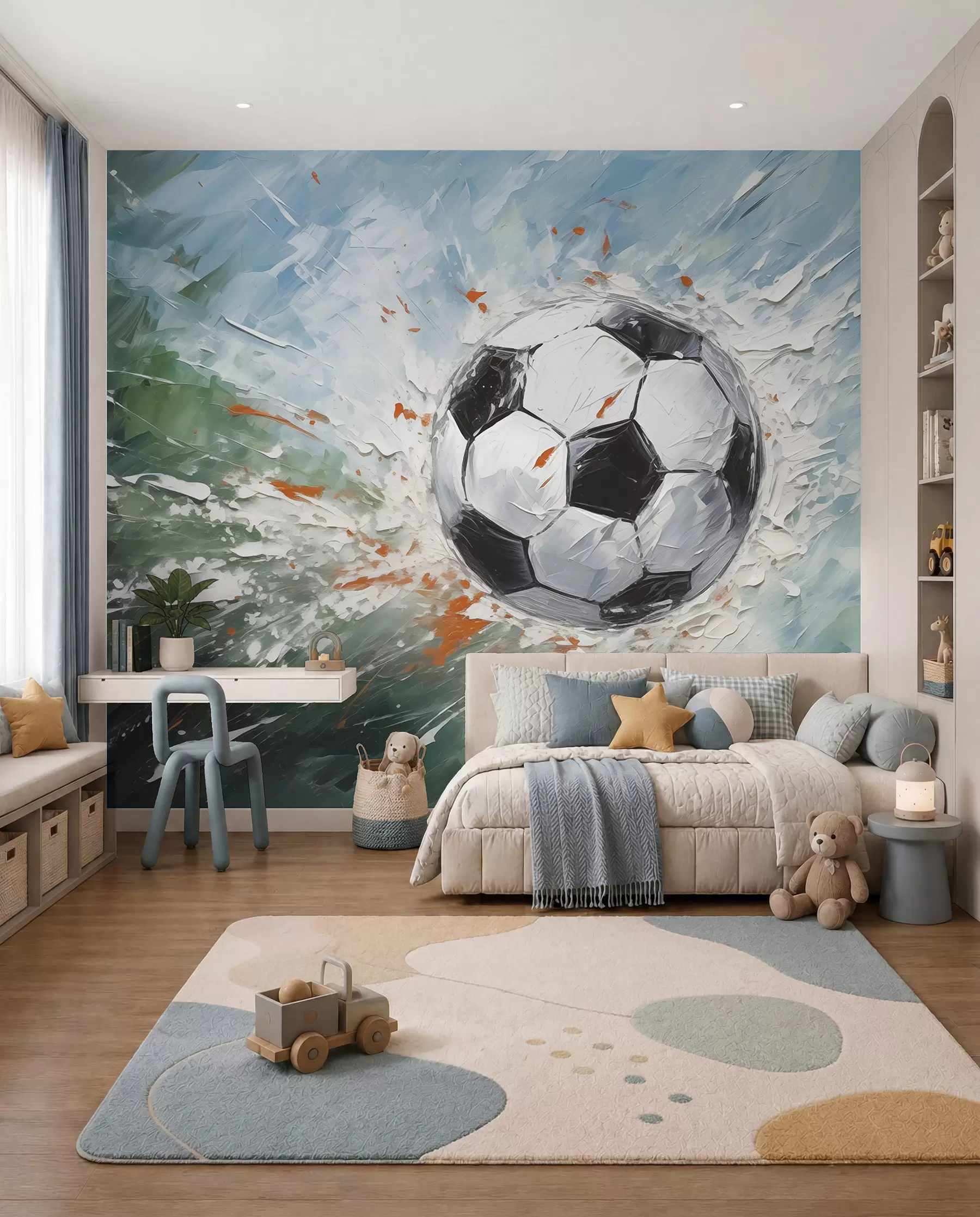 carta da parati Pallone a pennellate nr. w08117