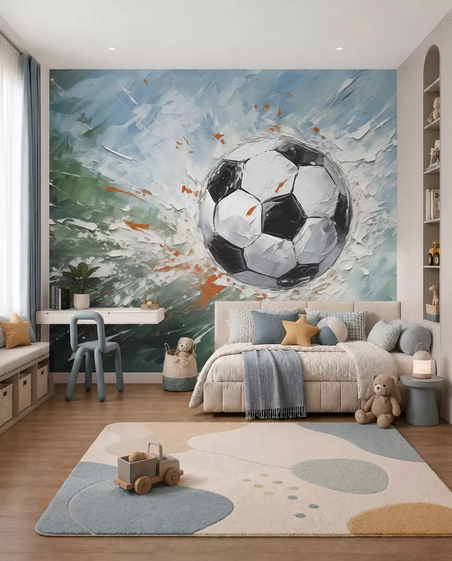 carta da parati Pallone a pennellate nr. w08117
