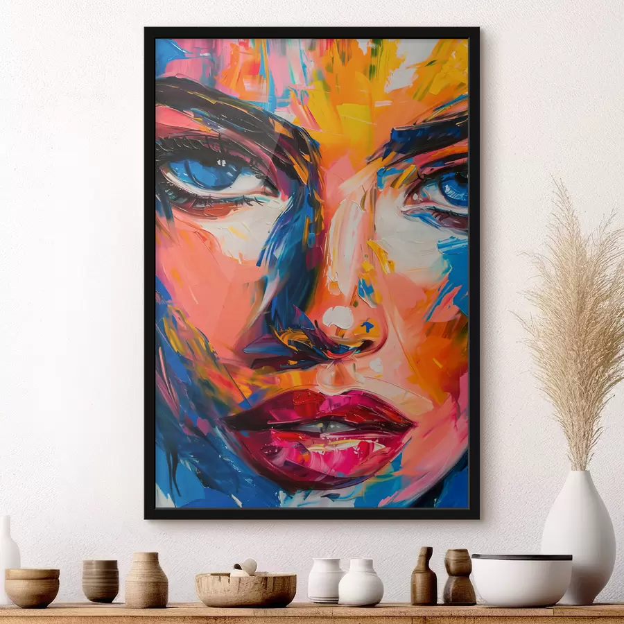 carta da parati Volto di ragazza a colori nr. f39883