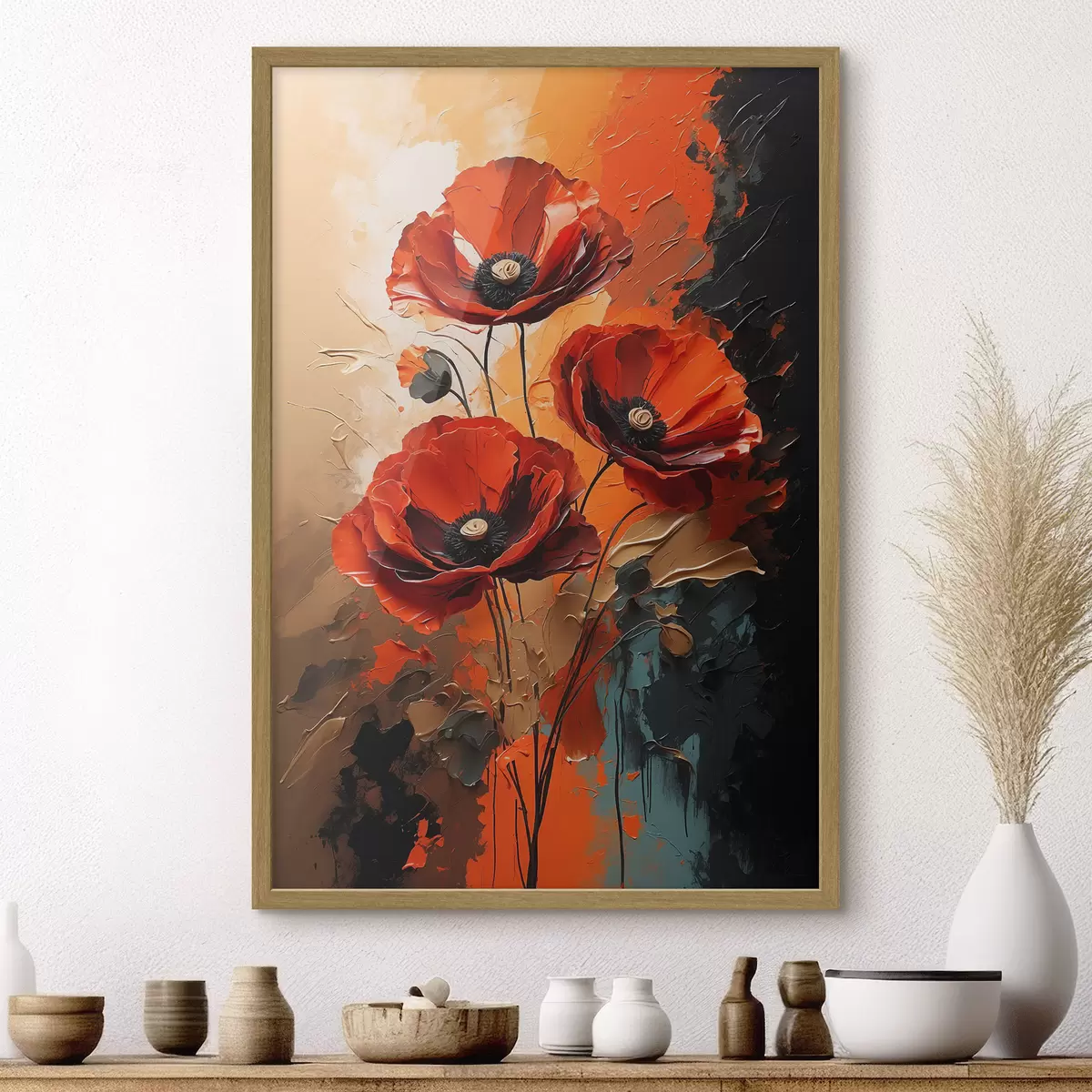 Poster I papaveri ardono f39845