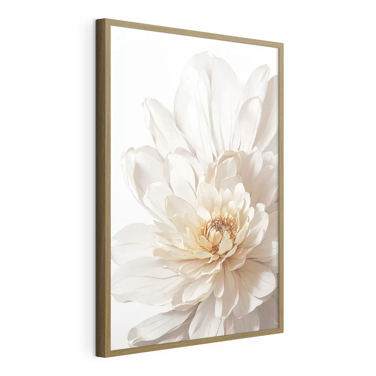 Poster Primo piano del fiore bianco su fondo bianco f39857