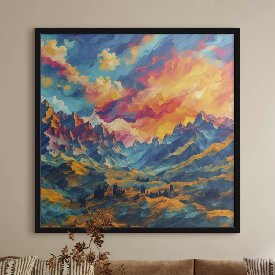 carta da parati Vista astratta sulle montagne nr. f39861