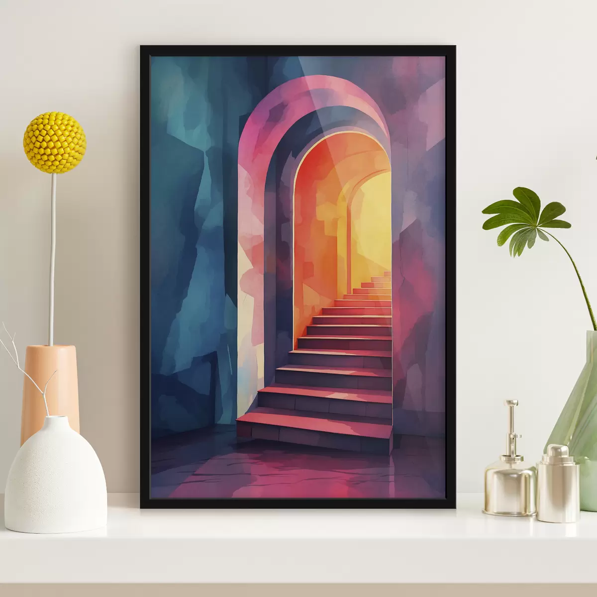 Poster Ingresso multilivello in acquerello f39863