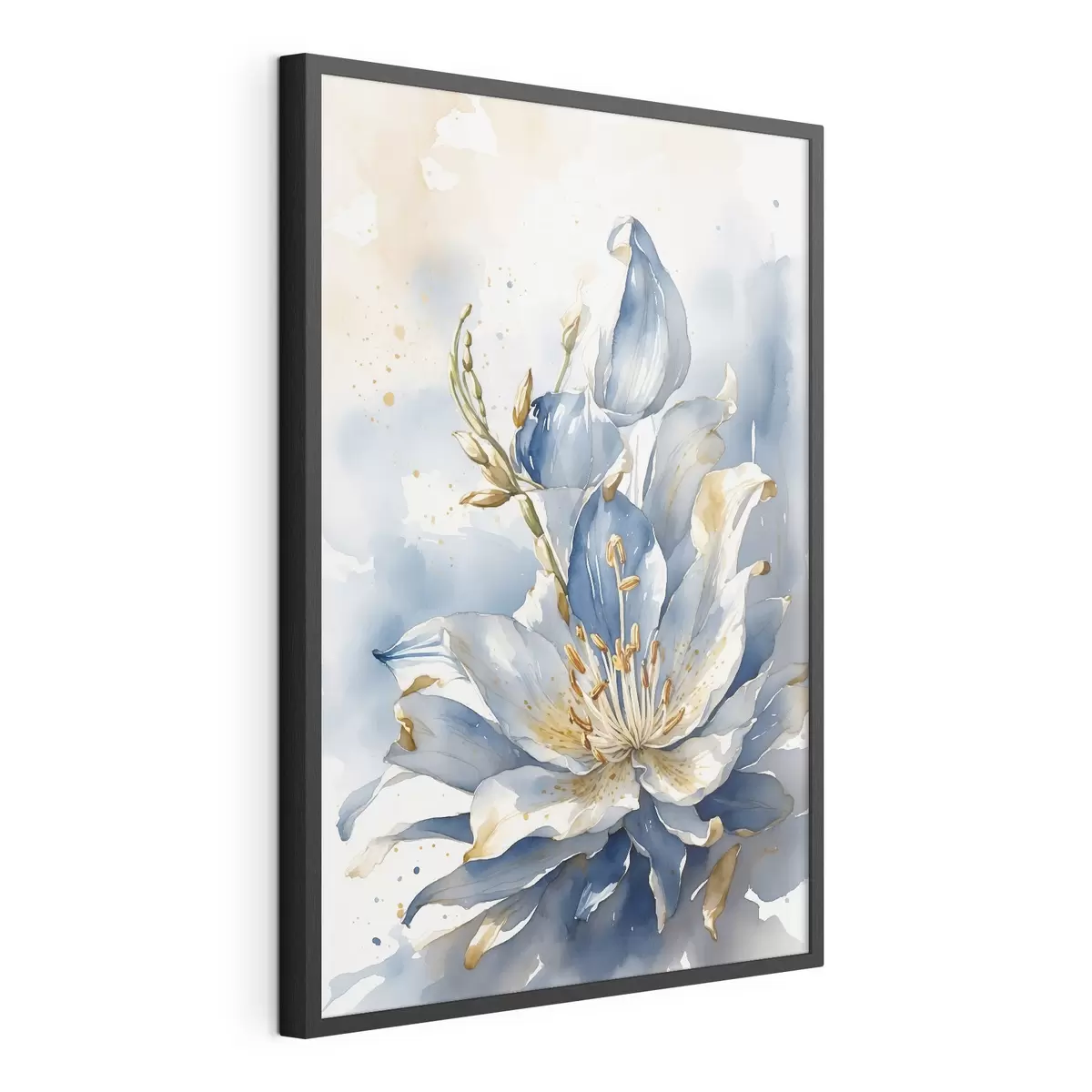 Poster Giglio blu con acquerello f39872