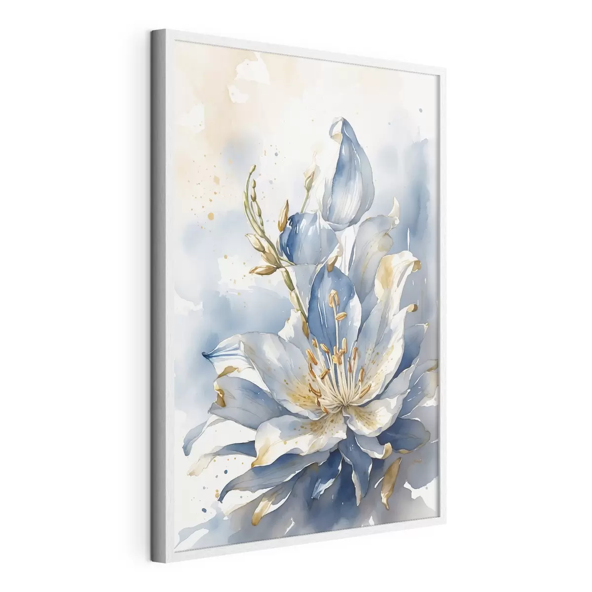 Poster Giglio blu con acquerello f39872