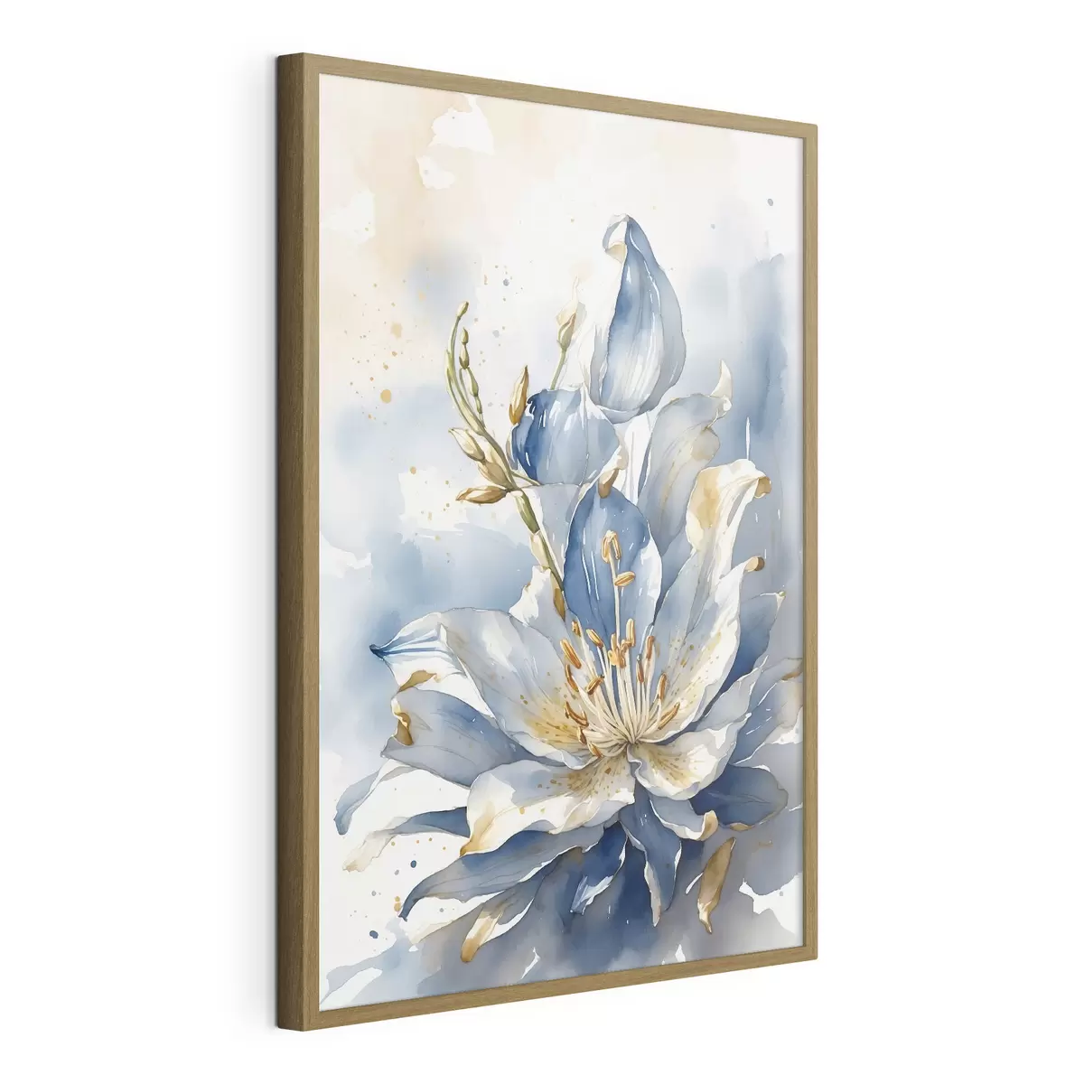 Poster Giglio blu con acquerello f39872