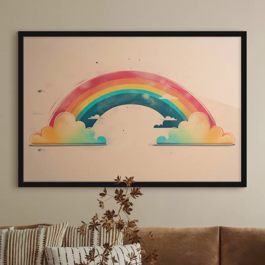 carta da parati Arcobaleno luminoso, nuvole nr. f39945