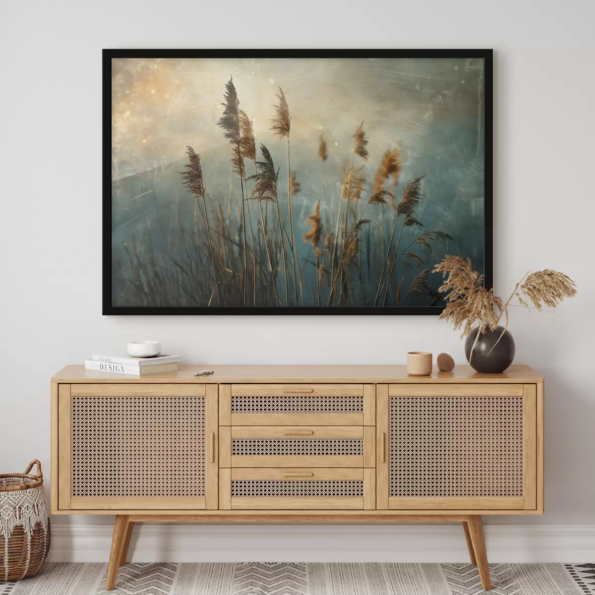 Poster Canne,colore blu,antico f39946