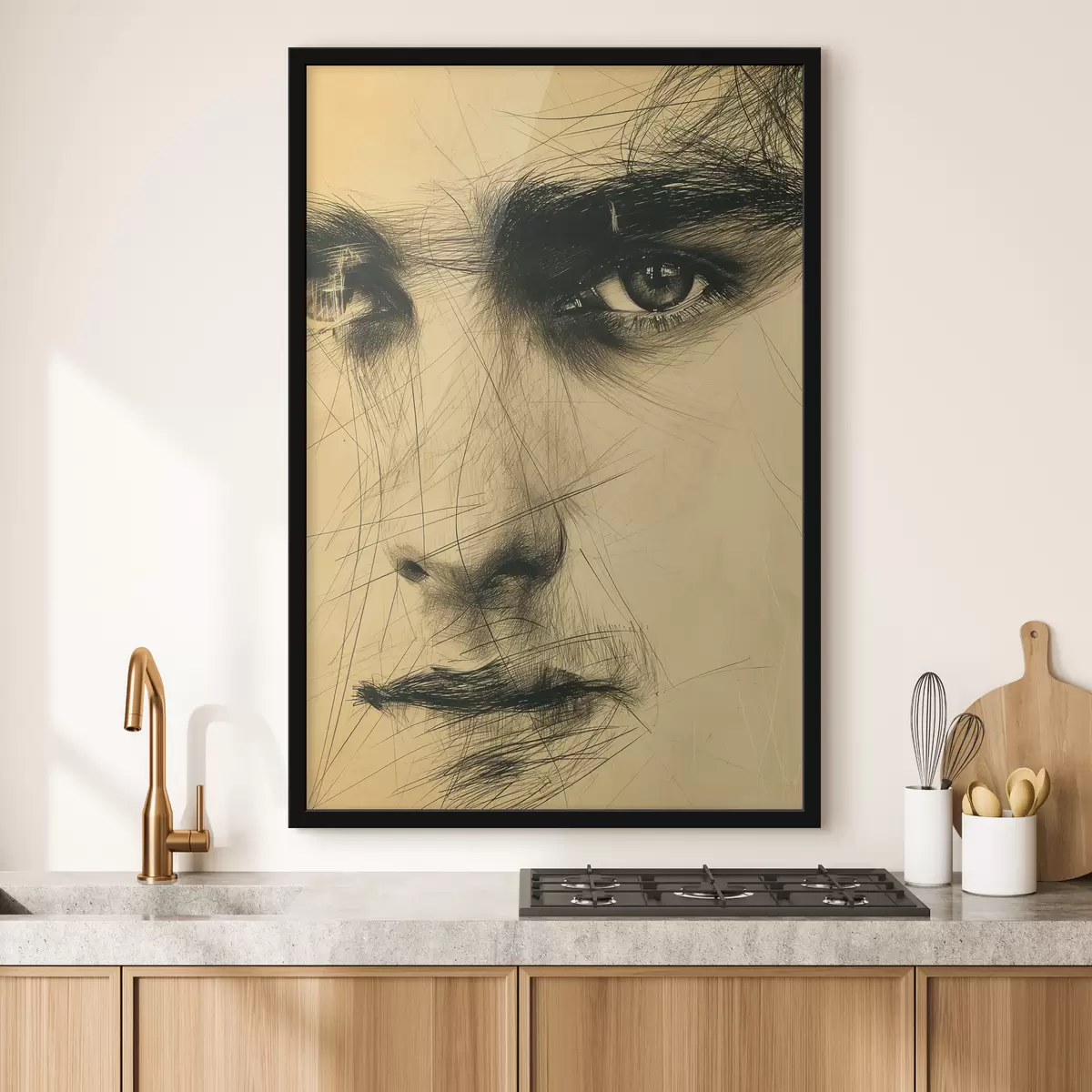 Poster Astrazione, occhi, uomo, viso f39968