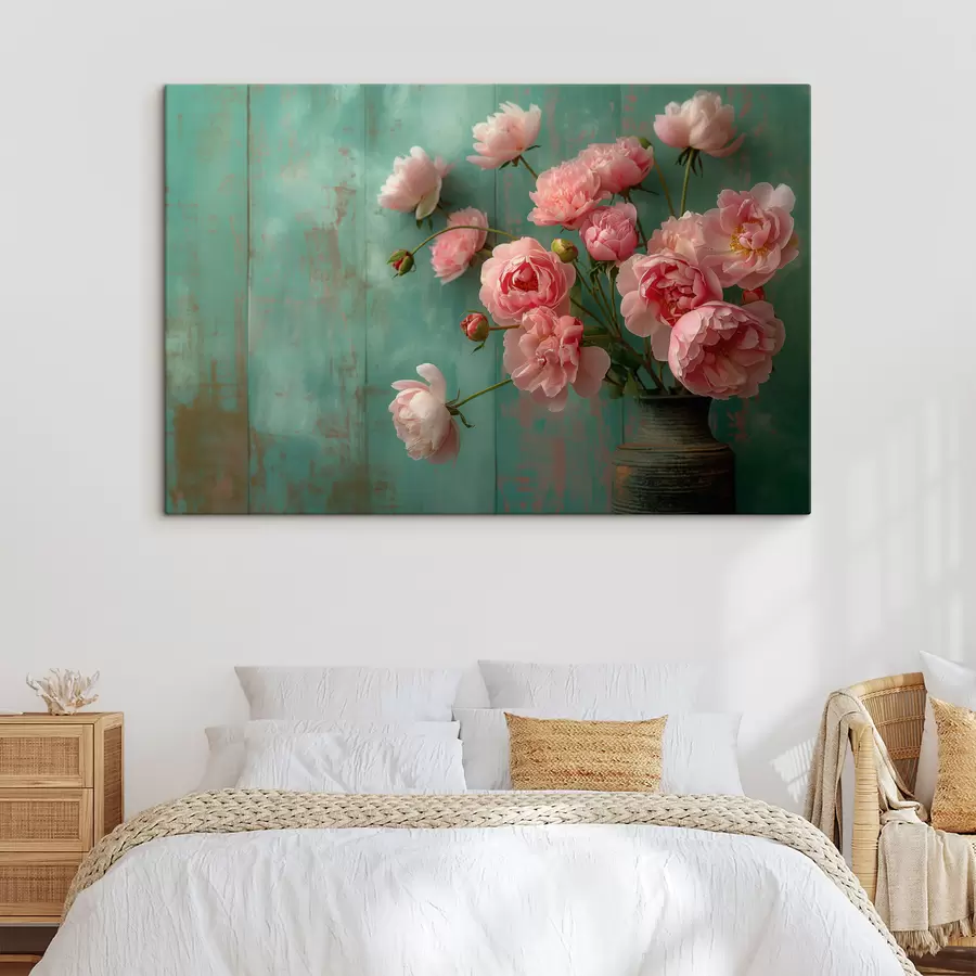 carta da parati Fiori rosa, legno, oggetti d'antiquariato nr. s39957