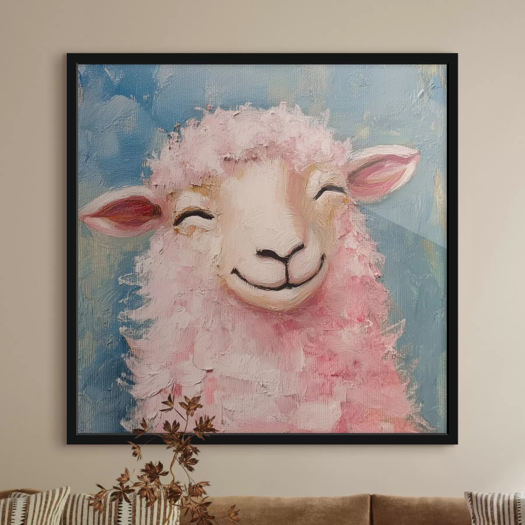 carta da parati Ariete allegro con lana rosa nr. f39911