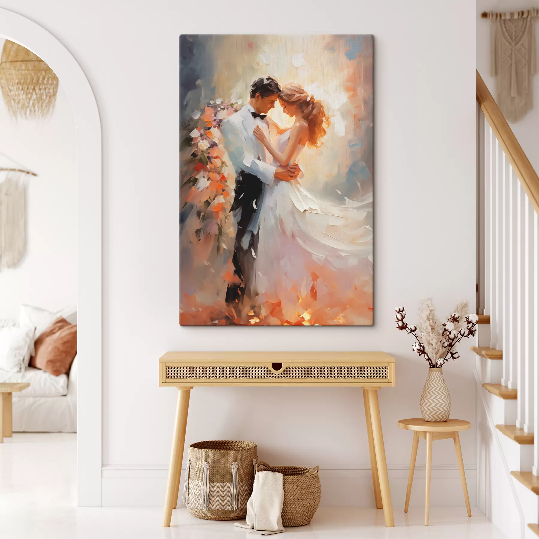 carta da parati Sposa e sposo che ballano, dipinto ad olio nr. s39925