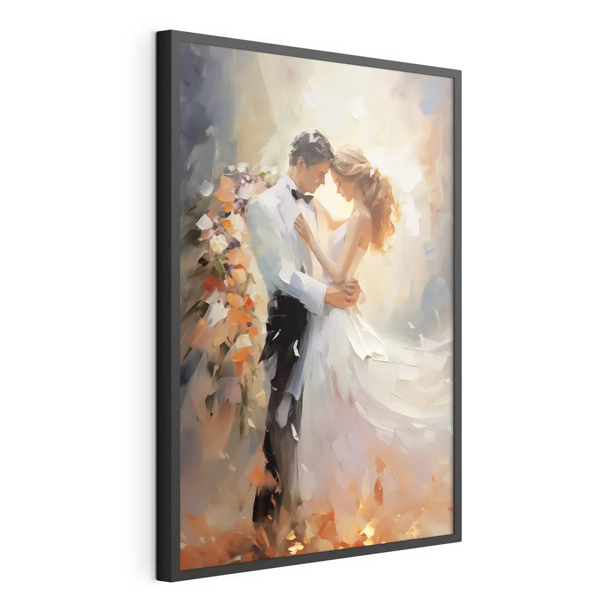 Poster Sposa e sposo che ballano, dipinto ad olio f39925