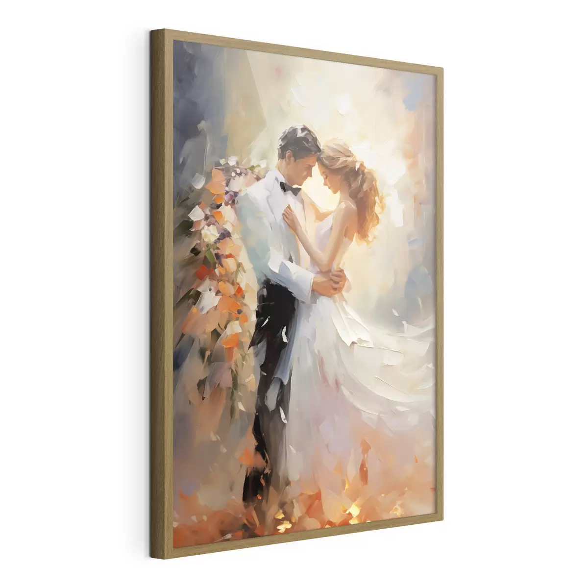 Poster Sposa e sposo che ballano, dipinto ad olio f39925