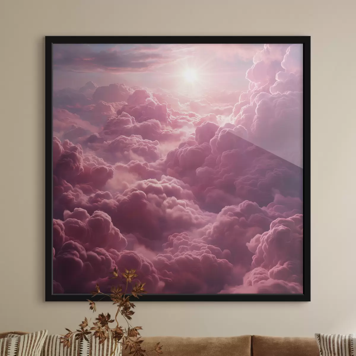 Poster Nuvole viola e rosa, etereo, tramonto, realismo f39970