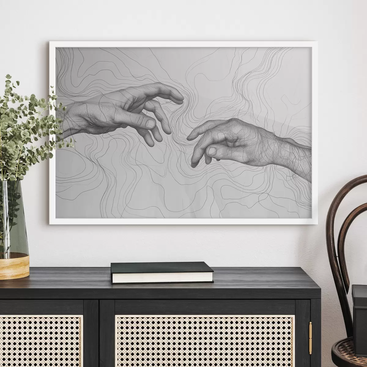 Poster Mani, astrazione, disegno lineare f39999