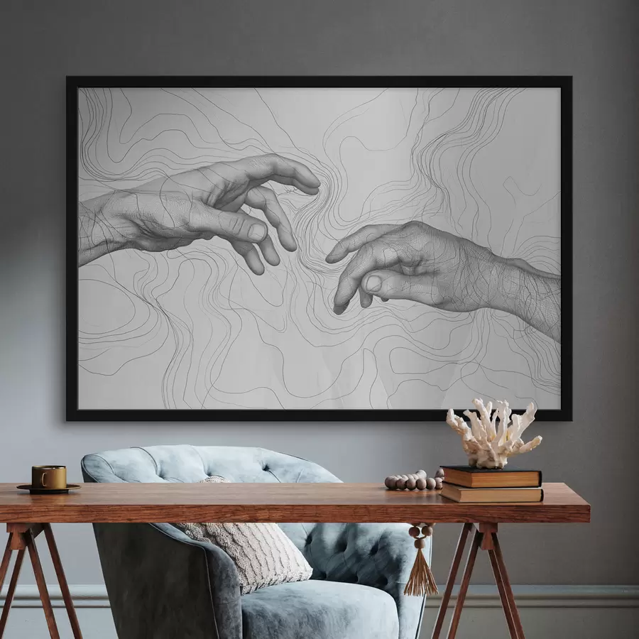 carta da parati Mani, astrazione, disegno lineare nr. f39999