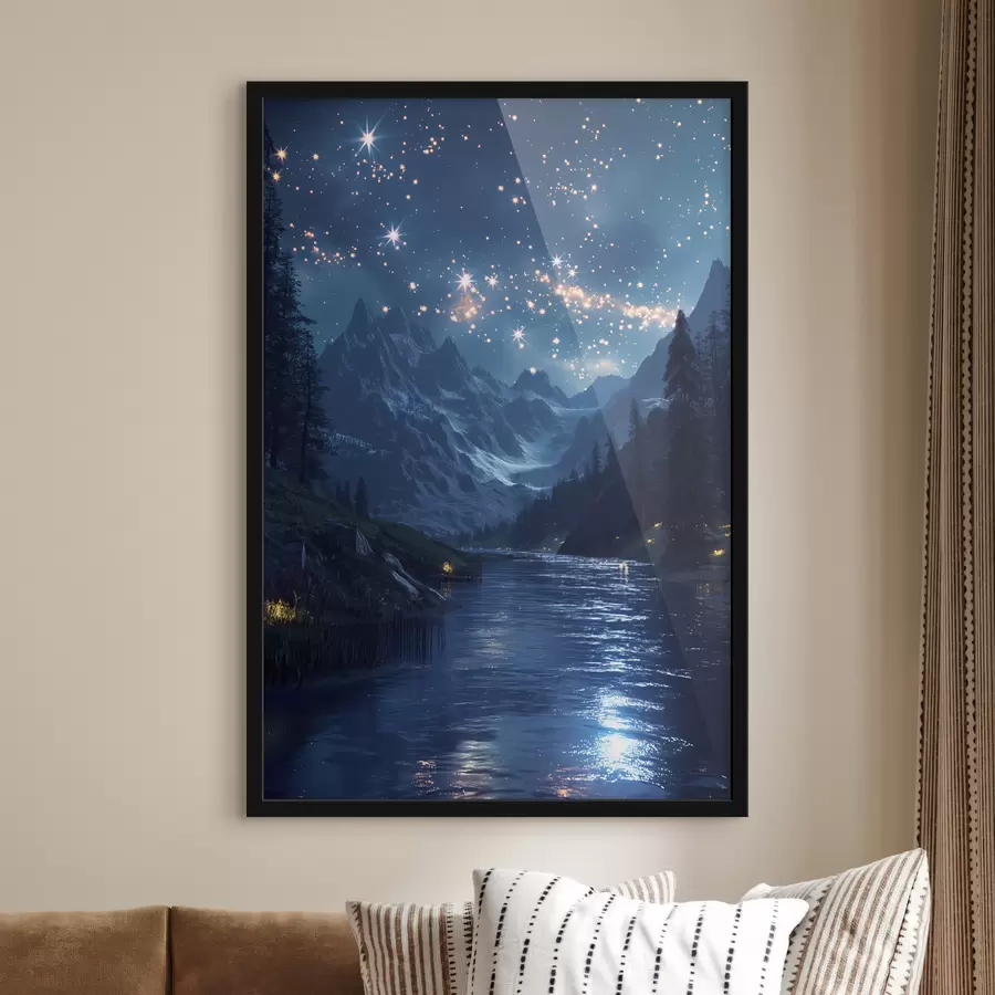 carta da parati Velaris, montagne, stelle nr. f40010