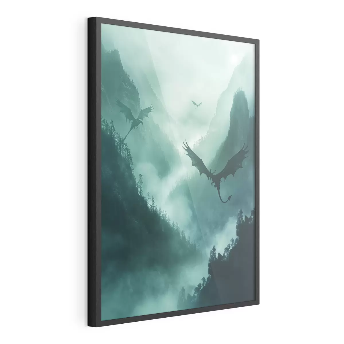 Poster Due draghi, verdi f40011