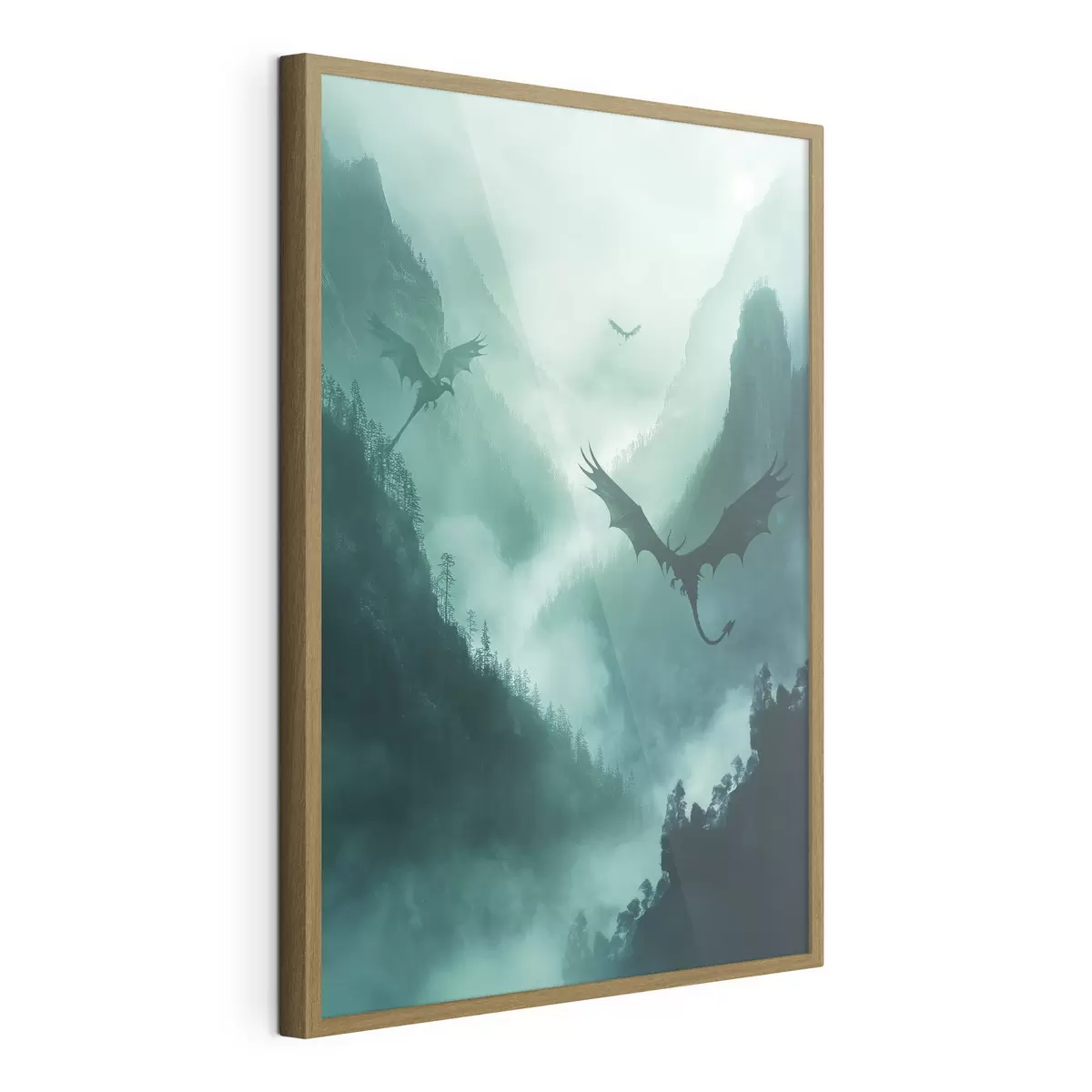 Poster Due draghi, verdi f40011