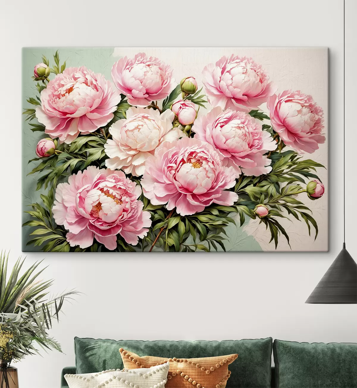 carta da parati Fiori e foglie rosa su sfondo blu-bianco nr. s40074