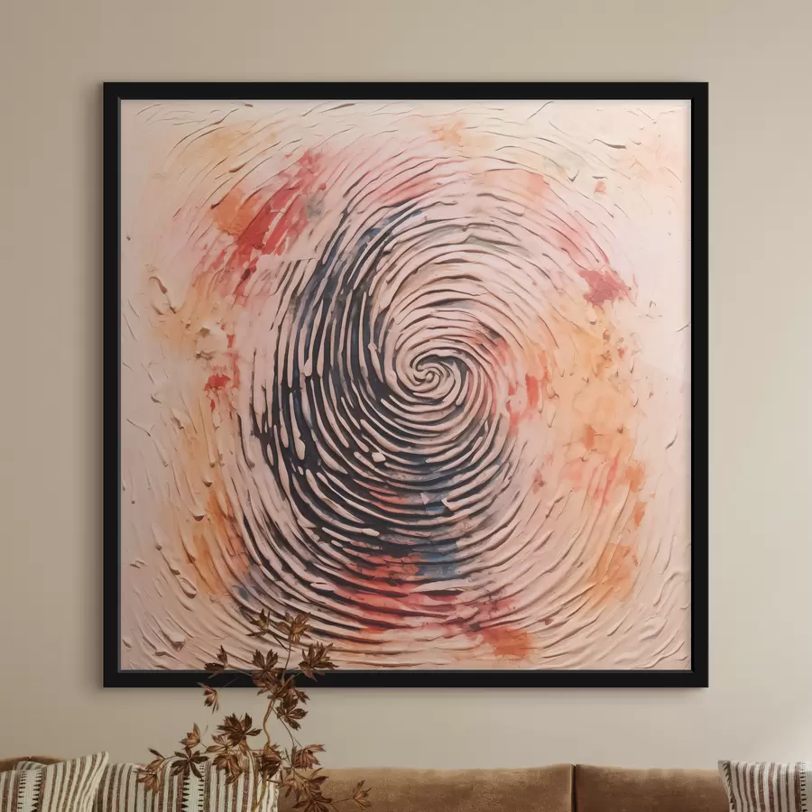 carta da parati Impronte digitali in vernice, beige, rosso, arancione, giallo, nero nr. f40105