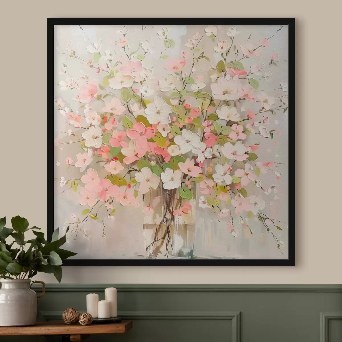 Poster Un mazzo di fiori e un vaso f40115