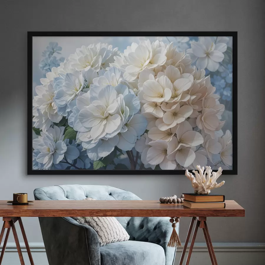 carta da parati Fiori di dalia dai colori pastello tenui con petali delicati che sbocciano su uno sfondo sfocato nr. f40146