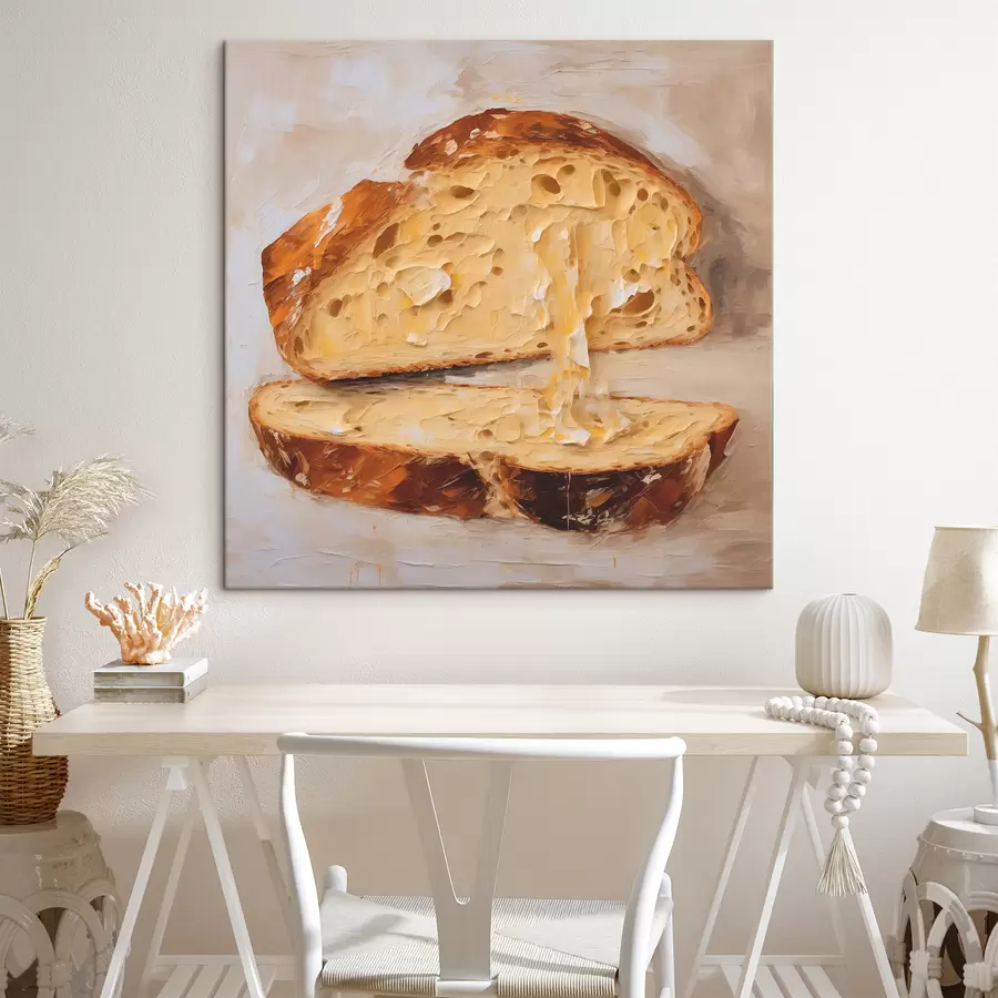 carta da parati Pane e burro su uno sfondo chiaro dipinto nr. s40216