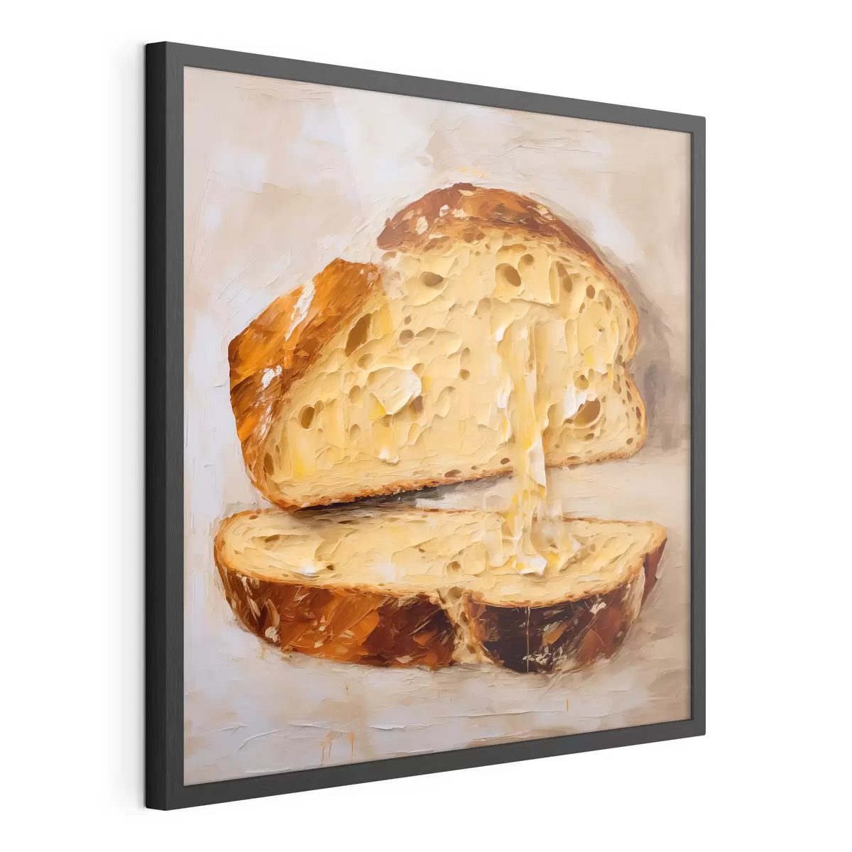 Poster Pane e burro su sfondo chiaro f40216
