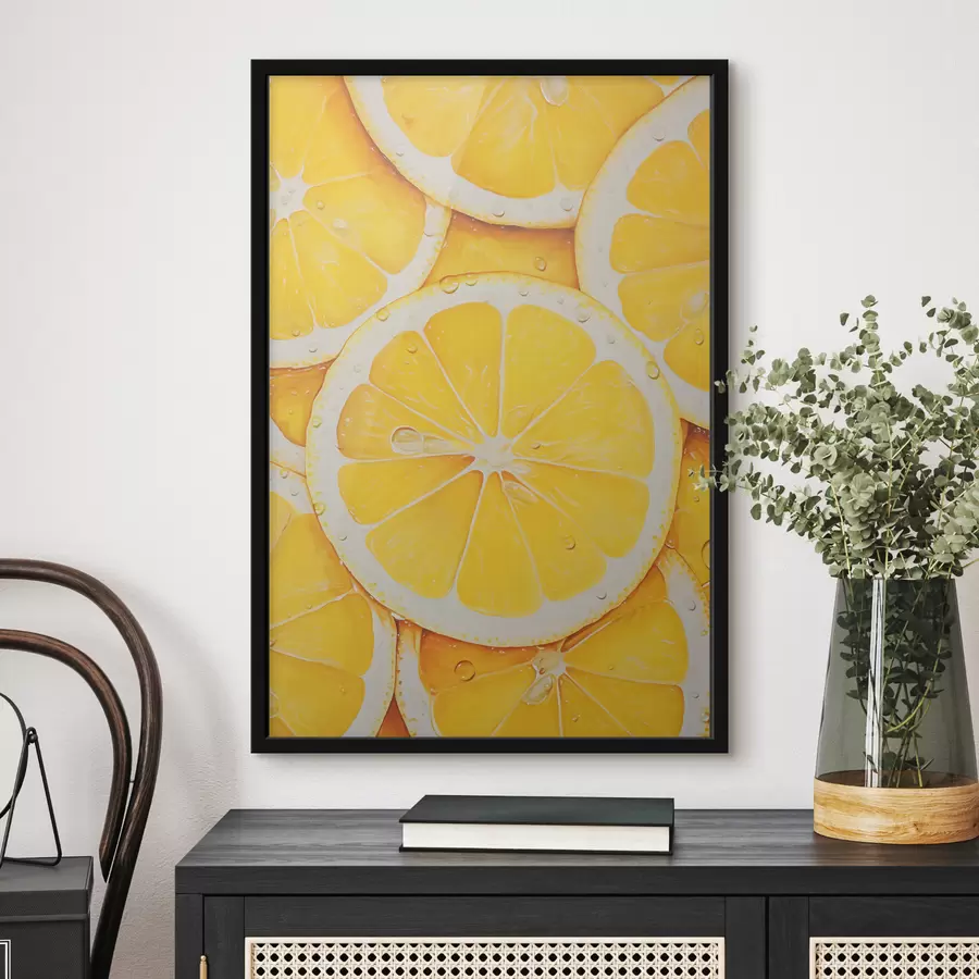 carta da parati Spicchi rotondi di limone giallo nr. f40222