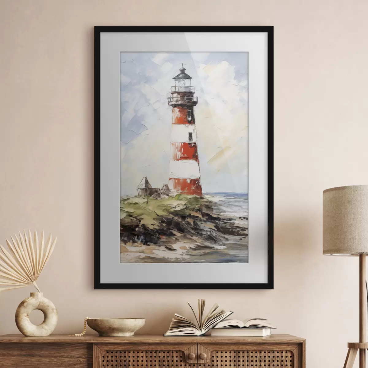 Poster Dipinto del faro sull'isola f40223