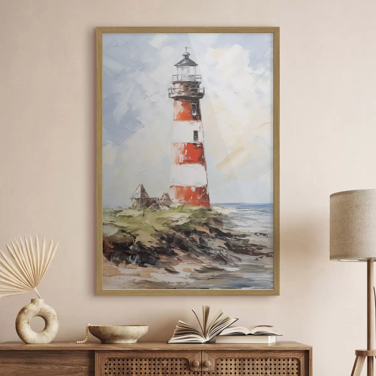 Poster Dipinto del faro sull'isola f40223