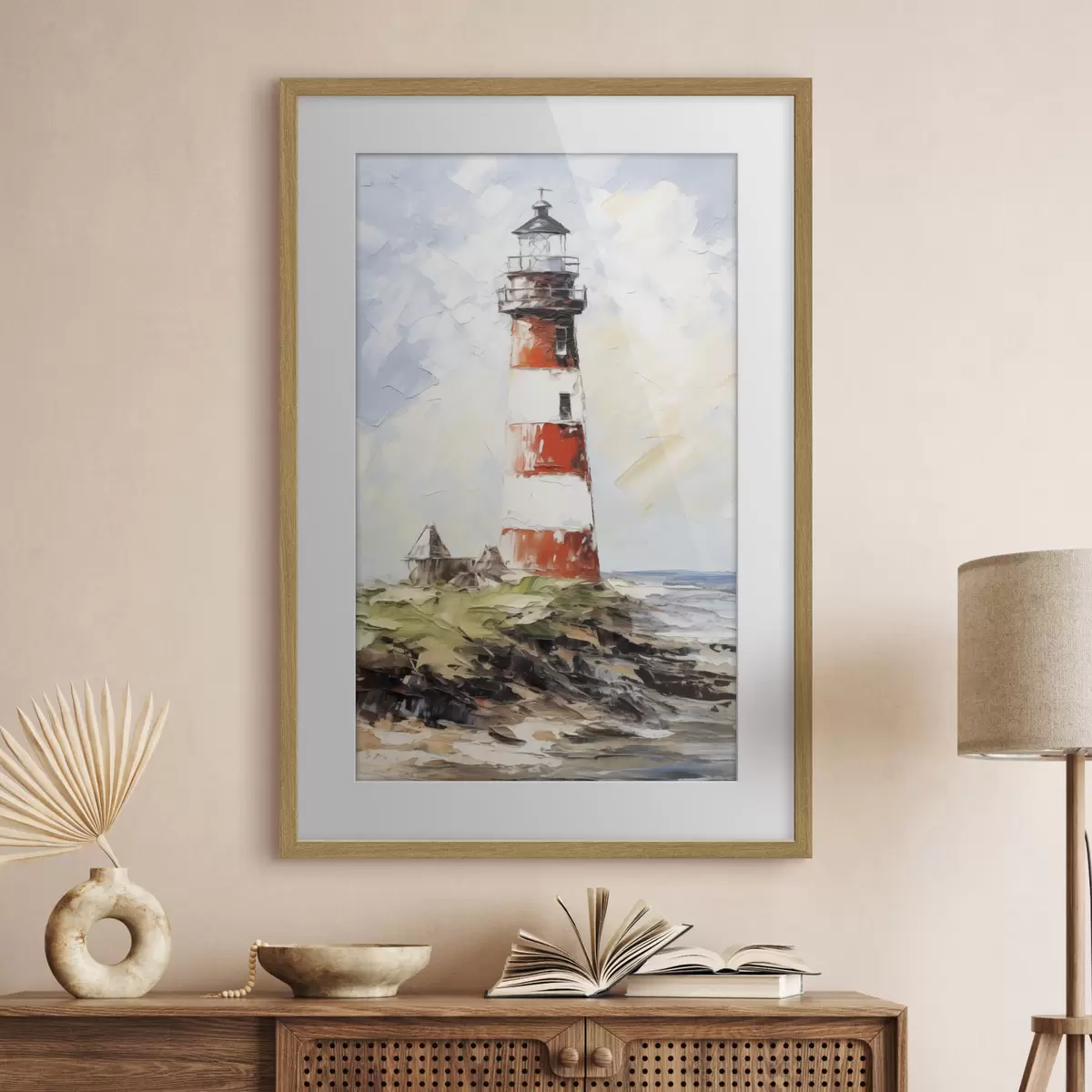 Poster Dipinto del faro sull'isola f40223