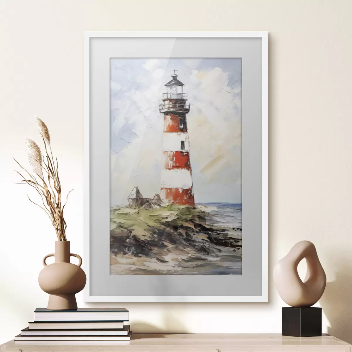 Poster Dipinto del faro sull'isola f40223