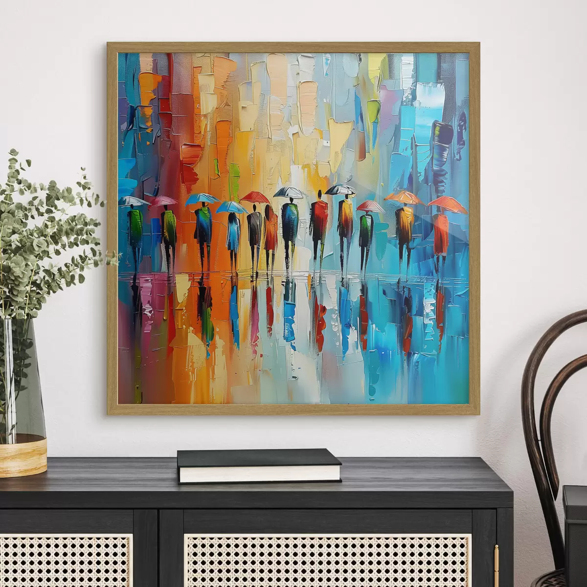 Poster Pioggia urbana a colori f40188