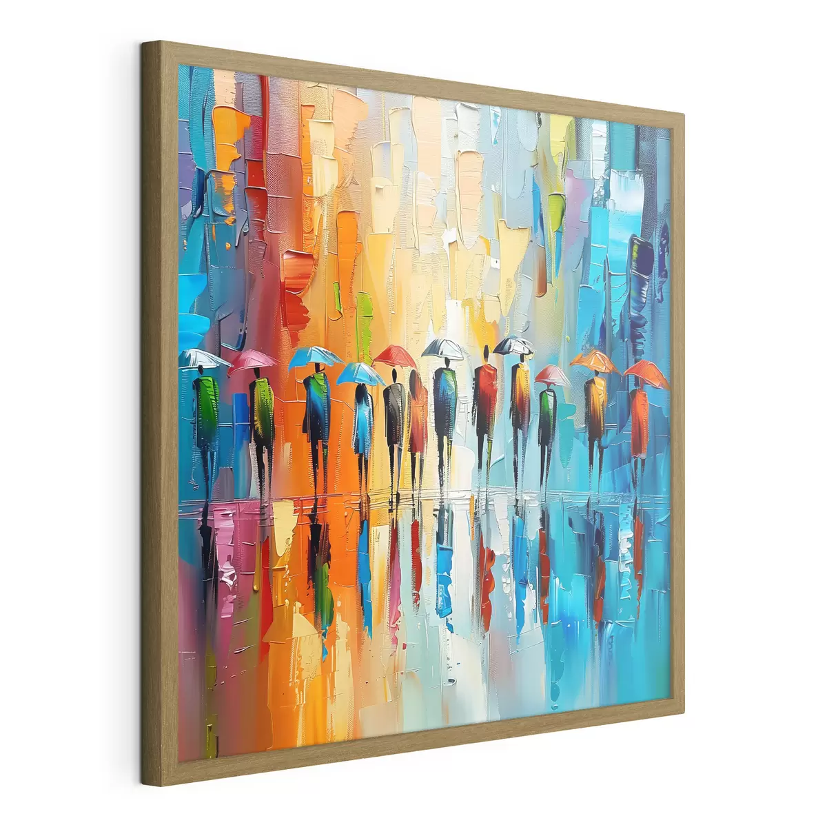 Poster Pioggia urbana a colori f40188